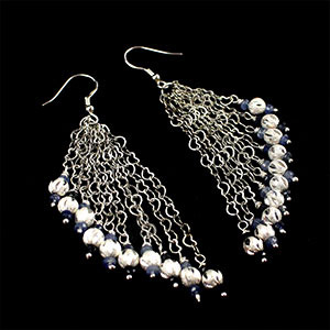create sapphire cascade earrings