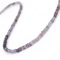 16cts Mahenge Spinel Faceted Rondelles Approx 2x1.2mm to 3.3x2mm 20cm Strand