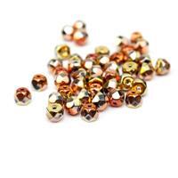 Preciosa Ornela Jet California Gold Rush Hill Beads Approx 6mm (50pcs)