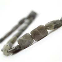 210cts Labradorite Faceted Rectangles Approx 16x12mm, 38cm Strand