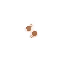 Cymbal Maragas - Honeycomb Bead Ending - Rose Gold Plated (2pk)