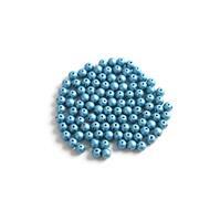 Czech RounDuo Beads, 5mm - Alabaster Metallic Aqua (100pcs)