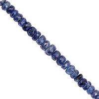 42cts Nilamani Graduated Faceted Rondelle Approx 3.5x2 to 6x4mm, 15cm Strand