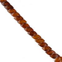 Baltic Cognac Amber Twisted Marquise Strand Approx 12x6mm, 20cm