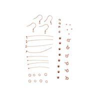 Rose Gold Plated 925 Sterling Silver 40pc Findings Pack With Moon Headpins