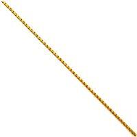 Gold Plated 925 Sterling Silver Round Box 1.0mm Chain 24"