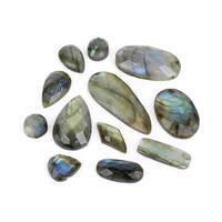 225ct Labradorite Faceted Cabochons Assorted Shapes & Sizes