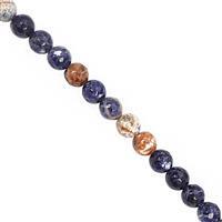 110cts Sodalite Faceted Round Approx 7.5 to 8mm, 30cm Strand