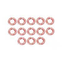 Rose Gold Colour Plated Copper Twisted Jump Rings, ID 3mm OD 5mm (100pcs)
