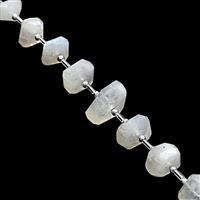 100cts Rainbow Moonstone Graduated Faceted Unusual Tumble Approx 9x4 to 15x9mm, 15cm Strand with Spacers