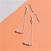 925 Sterling Silver Trapeze Earrings Kit With Labradorite Rondelles (1pair)