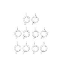 Silver Plated Base Metal Bolt Ring Clasp, 7mm (10pcs/Pack)