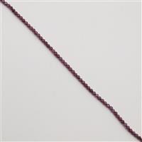 15cts Purple Garnet Faceted Rounds Approx 2mm, 38cm Strand