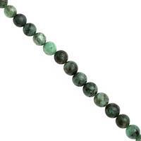 130cts Emerald Graduated Plain Round Approx 5 to 8mm, 39cm Strand