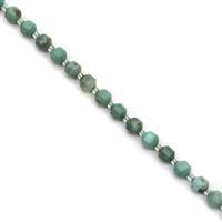 100cts Green Chalcedony Faceted Satellite Beads Approx 7x8mm, 38cm Strand