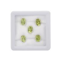 3.50cts Peridot Brilliant Oval Approx 7x5mm Loose Gemstones, (Pack of 5)