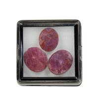 15cts Ruby Oval Faceted Mix Size Gemstrand (Pack of 2 to 6)