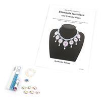 Air Kit; Seedbeads, Oval Rhinestones and Shell Pearl Drops with Booklet by Monika Soltesz