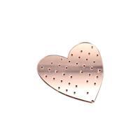 Rose Gold Mirror Acrylic Heart Earring Display Stand approx 11cm