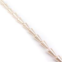 Pink Cone Shell Pearls Approx 16X10mm, 38cm Strand