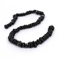 310cts Black Agate Centre Drilled Slices Approx 4x12mm, 38cm Strand