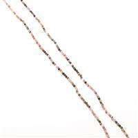 50cts Multi Tourmaline Faceted Rounds Approx 3mm, 36" Strand