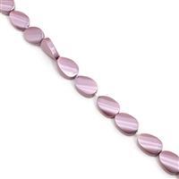 Pale Raspberry Fancy Oval Shell Pearls Approx 25X18mm, 38cm Strand