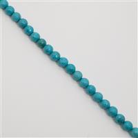 240cts Dyed Blue-Green Magnesite Faceted Rounds Approx 10mm, 38cm Strand