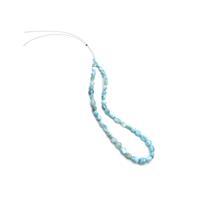 Close out Deal! 60cts Larimar Plain Nuggets 4x4 to 6x9mm, 30cm Strand