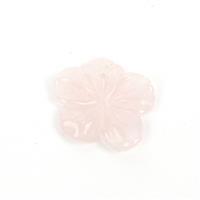 7cts Rose Quartz Carved Five-Petal Flower Approx 15x20mm, 1pc