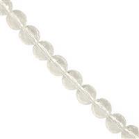 85cts Clear Quartz Faceted Round Approx 7-8mm, 20cm Strand