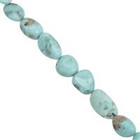 48cts Turquoise Plain Nugget Approx 4.10x2.50mm to 11x3.80mm 33cm Strand