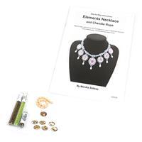 Earth Kit; Seedbeads, Oval Rhinestones & Shell Pearl Drops with Booklet by Monika Soltesz