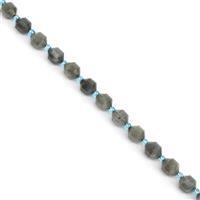 100cts Labradorite Fancy Faceted Beads Approx 8x7mm, 38cm Strand