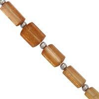 28cts Imperial Topaz Tumbles Approx 4.75x3 to 14x8mm, 11cm Strand With Spacers