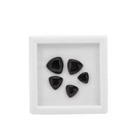 15.50cts Black Spinel Cabochon Triangle Approx 7 to 11mm Loose Gemstones, (Pack of 5)