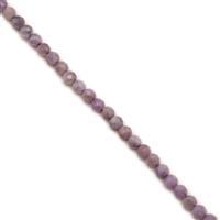 30cts Kunzite Faceted Rounds Approx 4mm 38cm strand