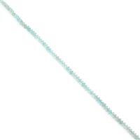10cts Apatite Faceted Saucers Approx 3x2mm, 38cm Strand