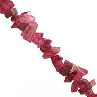 90cts Pink Tourmaline Chips Approx 3x1.5 to 3.5x2mm, 83cm Strand