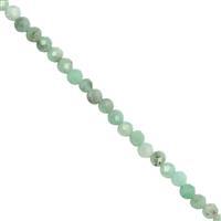 15cts Emerald Faceted Round Approx 2.50mm, 40cm Strand