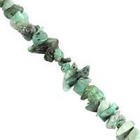 100cts Emerald Bead Nugget Approx 3x1.50 to 8x3mm, 32i80cm Strand