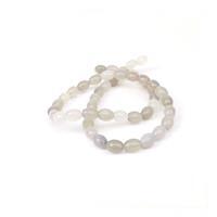 90cts Grey Agate Rice Beads Approx 8x6mm, 38cm Strand