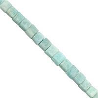 65cts Amazonite Plain Cube Approx 3 to 5mm, 30cm Strand