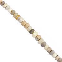 35cts Coober Pedy Opal Faceted Rondelles Approx 4x2 to 6x4mm, 20cm Strand