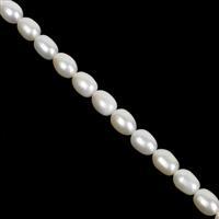 High Lustre White Freshwater Cultured Rice Pearls Approx 8-10mm, 38cm Strand