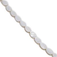 White Pear Shape Shell Pearls Approx 16x12mm, 38cm Strand