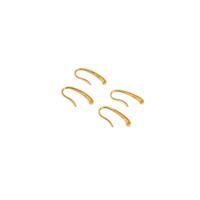 18ct Gold Vermeil Plated Sterling Silver Drop Earring with Loop Approx 22x3mm (2pairs)
