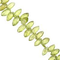 48cts Red Dragon Peridot Faceted Marquoise Approx 6x3.5 to 10x4.5mm, 17cm Strand 