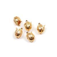 Golden Brass Bead Caps Approx 16mm 5pk