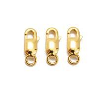 925 Gold Plated Sterling Silver Lobster Claw Clasps Approx 9mm (3pcs)